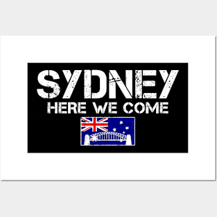 Sydney Here We Come Matching Australian Family Vacation Trip Posters and Art